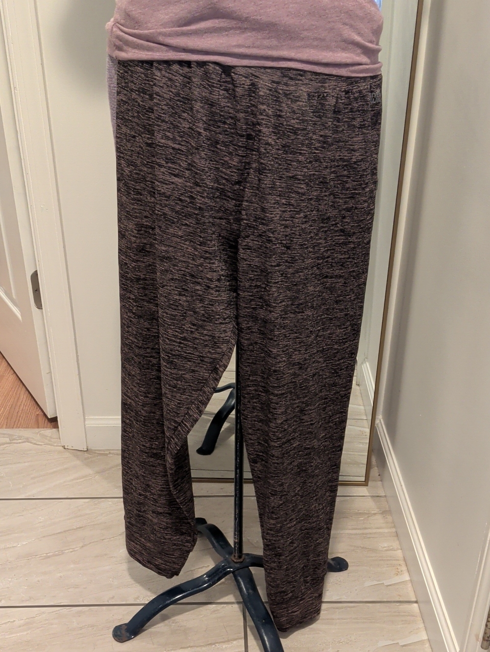 Active USA Heathered Plum Wide-Leg Lounge Pants